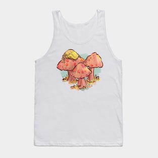 Frog sleeping on a mushroom Tank Top